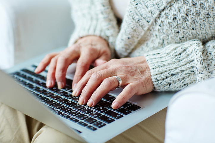 A woman researching alternative ways to save for retirement. 