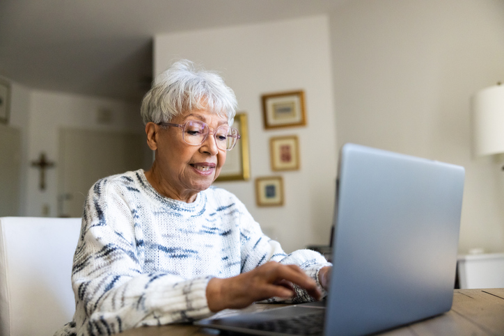 A senior looking up retirement taxes in Virginia.