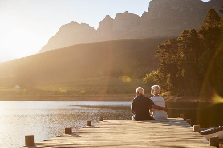 A retired couple enjoys their golden years after creating a retirement plan. 